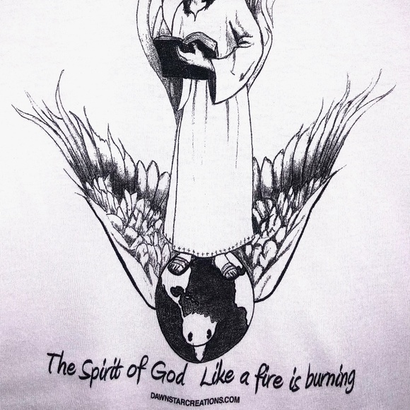 Spirit of God T-Shirt, Religious Shirt, Faith Clothing, Trendy Shirt - Blue - Picture 4 of 4